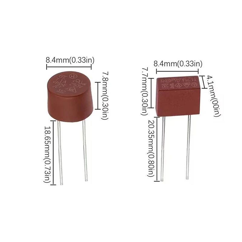 10 peças 382 fusíveis cilíndricos t0.5a 250v placa de alimentação de tv lcd comumente purificador de água 1a 1.6a 2a 2.5a 3.15a 4a 5a 6.3a 8a 392 quadrado