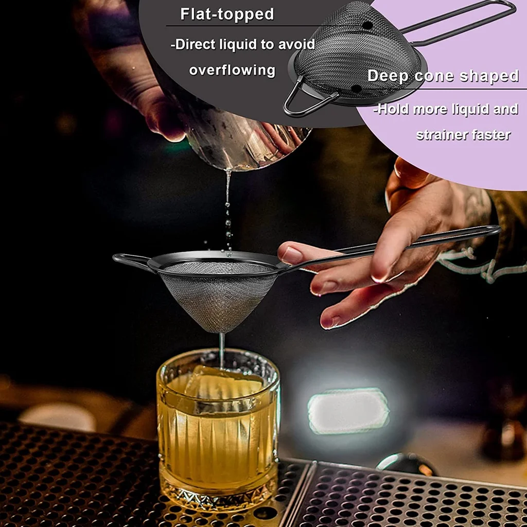 

Stainless Steel Strainer Portable Flour Coffee Filter Screen Kitchen Household Food Grade Metal Sieve Kitchen Accessories