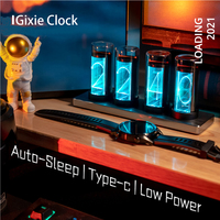 4-BIT Gixie Analog Nixie Glow Tube Clock RGB Creative Desktop Ornament Gift Steins Gate