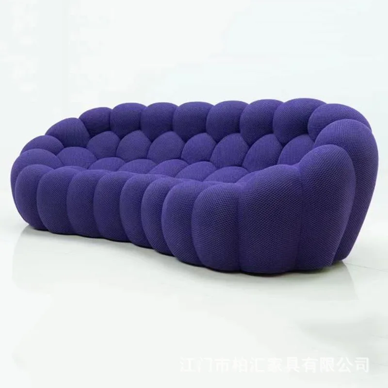 روتشبورغ الإيطالية الحديثة بسيطة شخصية غرفة المعيشة وحدة صغيرة مصمم فقاعة كرة القدم الإبداعية أريكة منحنية #2