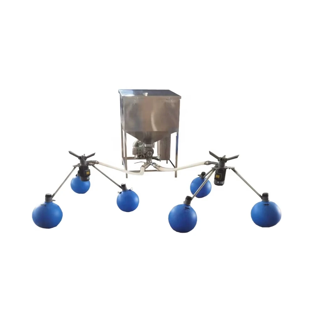 Fully automatic 360-degree stainless steel fish and shrimp pond feed throwing/feed machine aquaculture equipment