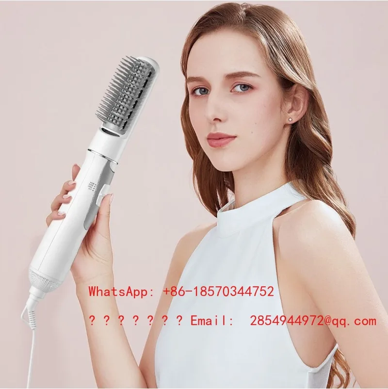2 IN 1 Hair Dryer Brush Straightener Curler, Powerful Hot & Cool Wind Multifunctional Home Hair Styling Tool