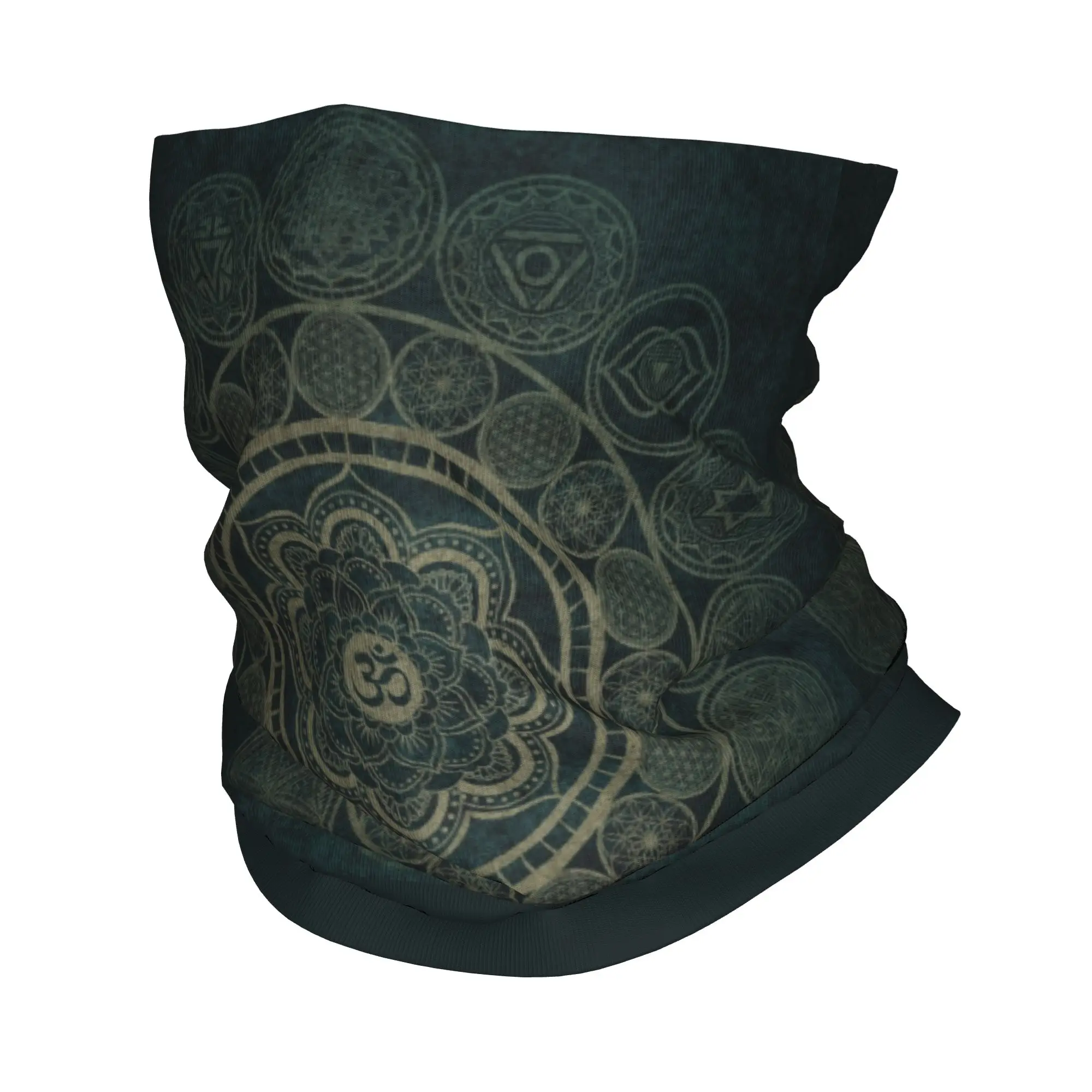 

Custom Sacred Geometry Mandala Flower Om Winter Headband Neck Warmer Women Men Hiking Running Tube Scarf Buddhism Yoga