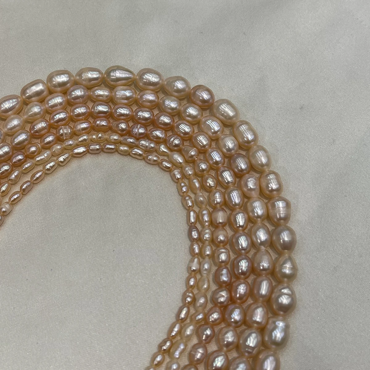 6-7mm Premium Pink Rice Shaped Freshwater Pearls, Natural Loose Beads for Handmade DIY Necklaces Bracelets Jewelry Accessories