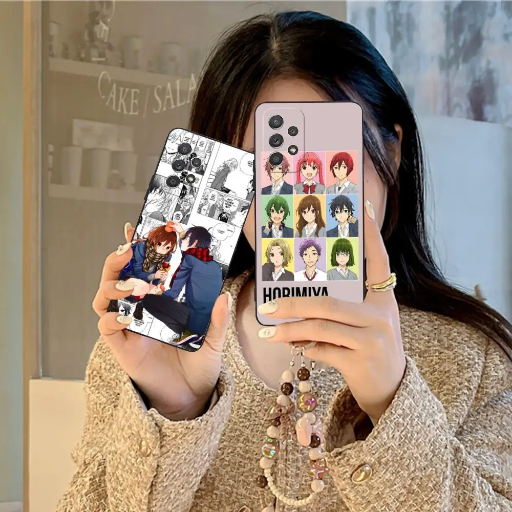 

Чехол для мобильного телефона с изображением аниме Horimiya для Samsung Galaxy A73 72 71 70 56 55 54 53 52 36 35 34 23 16 15 5G с цветной печатью мобильных телефонов