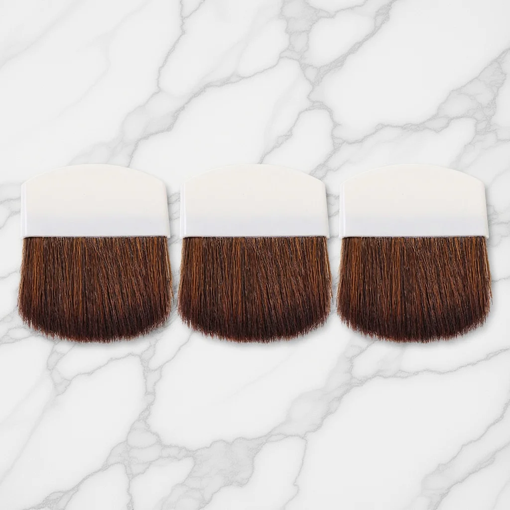 3개입 미니 메이크업 브러쉬 짧은 손잡이 파우더 파운데이션 아이섀도우 블러쉬 반원형 사각형 소형 얼굴 브러쉬 여행용