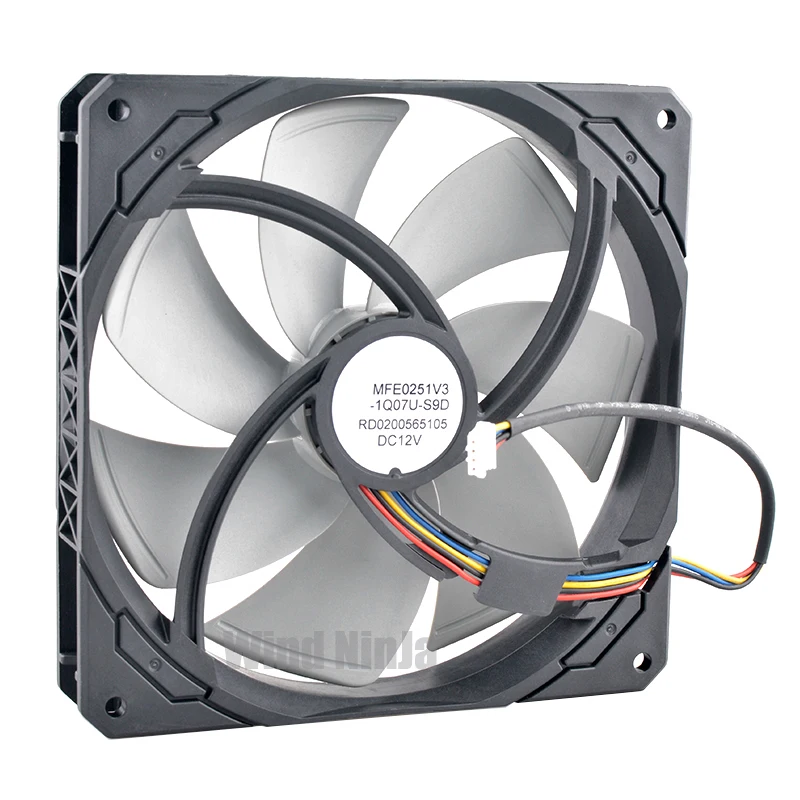 MFE0251V3-1Q07U-S9D 14cm X 140mm X 25mm DC12V 4-Pin Zero RPM Cooling Fan for HXi Series HX1500i Power Supply - Quiet Operation