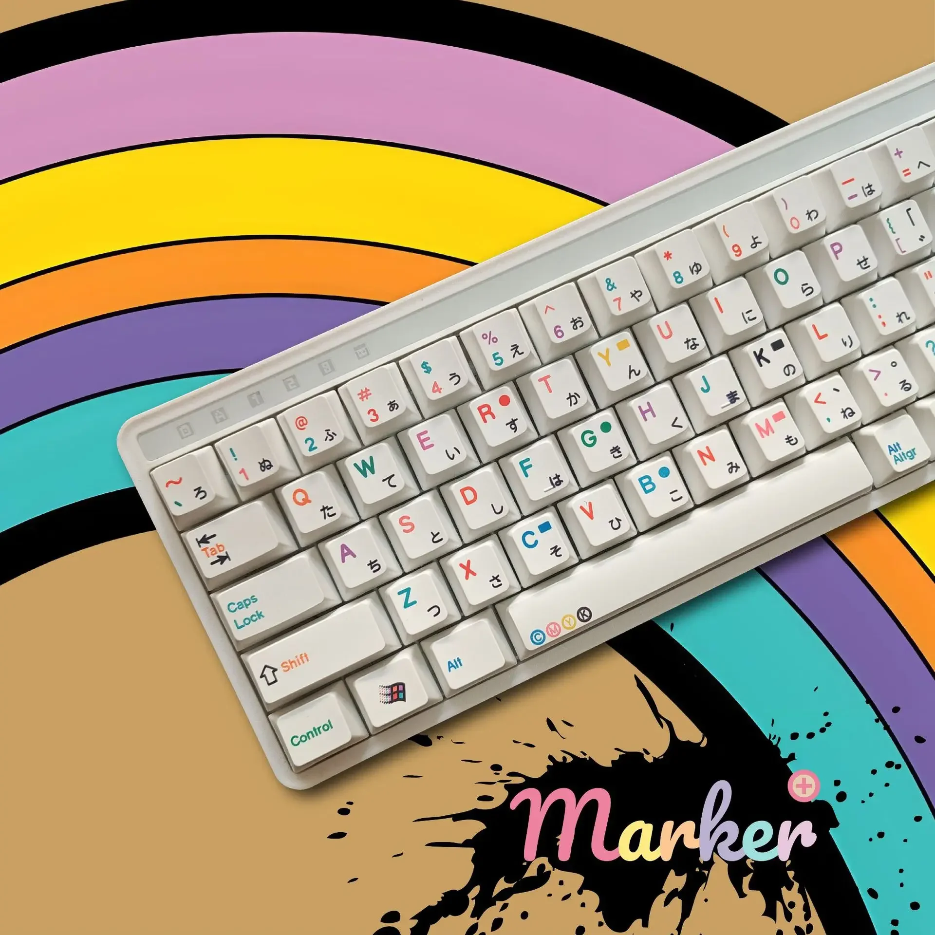 

Marker Pen Theme PBT Sublimation Original Keycap Original Height Opacity Adaptation 61/68/84/87