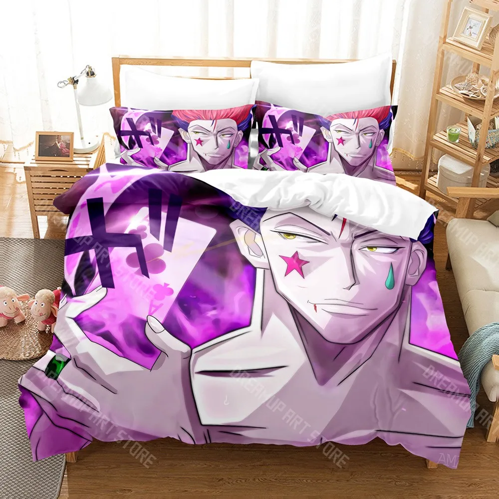 3D Printed HUNTER Anime HUNTER Bedding Set for Boys Girls Duvet Cover And Pillowcase Twin Queen King Full Single Double Sizes