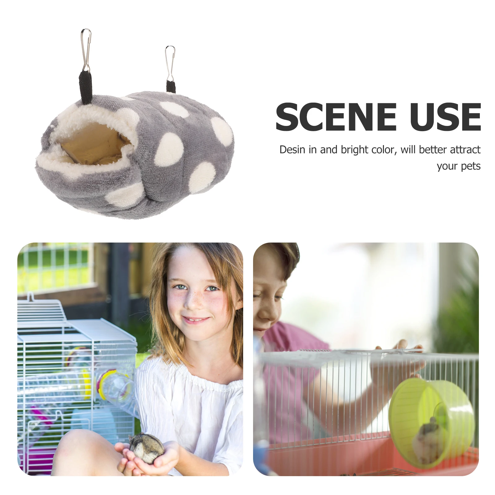 

Warm Cotton Nest Parrot Hanging Bed Guinea Pig Hideout Animal Hommock Cage Accessories Rabbit