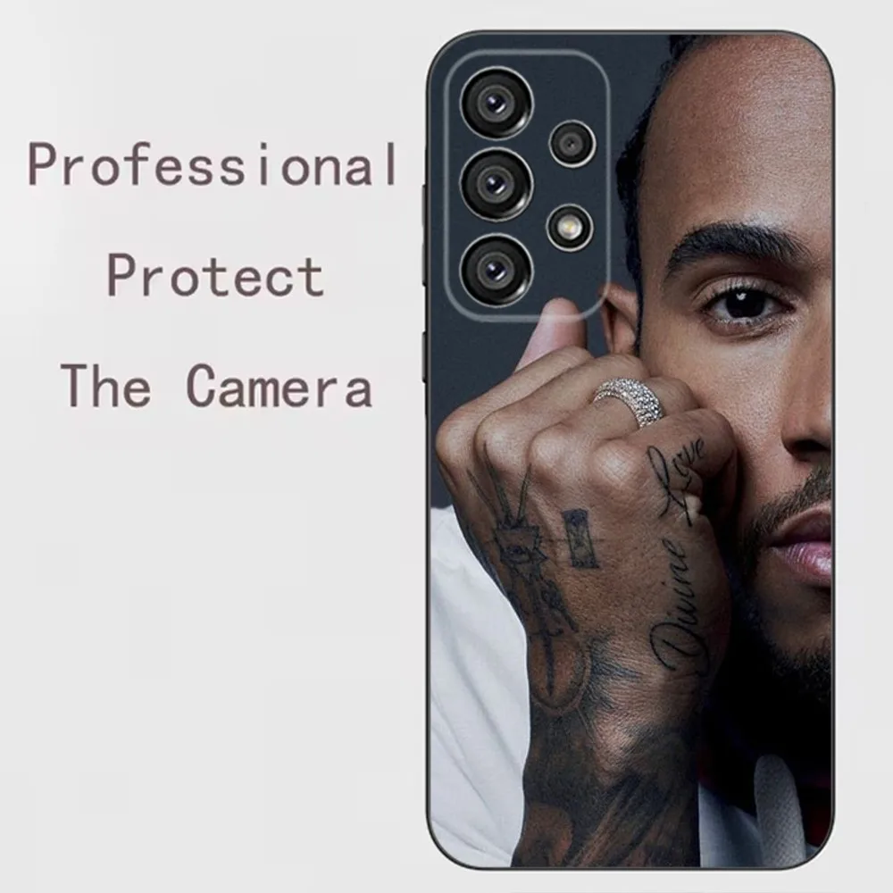 L-Lewis H-Hamilton 44  Phone Case For Samsung Galaxy A91,A80,A73,A72 ,A71,A53A52,A32 ,A31A22,A21s,A20,Black Cover