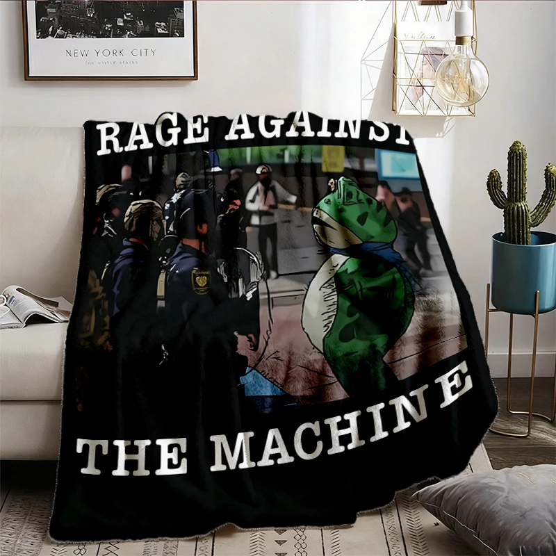 Portland Frog Protest Rage Against The Machine Cozy Blanket