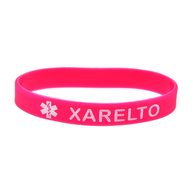 1 PC XARELTO Silicone Bracelet Medical Alert Wristband for Women and Men