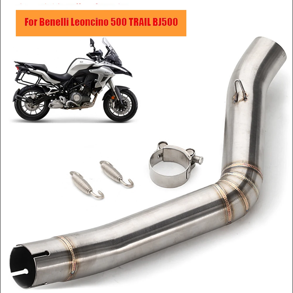 

Motorcycle Exhaust For Benelli 502C 502X TRK502 TRK 502 Middle Link Pipe Muffler Sistemas De Escape Motorcycle Exhaust