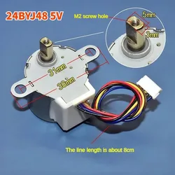24BYJ48 DC 5V Gear Stepper Motor 4-Phase 5-Wire Reduction Motor Ratio 64:1 for Single Chip Microcomputer/Camera Monitoring
