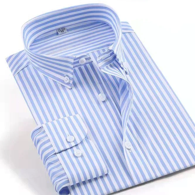 Custom Wholesale Polyester or 100% Cotton mens formal long sleeve homme printing plain Solid Casual business dress shirts