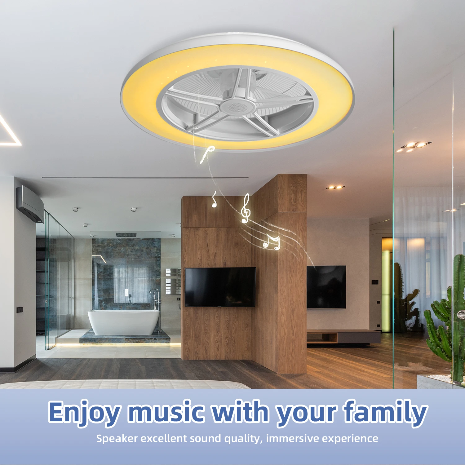 얇은 디자인의 천장 선풍기(조명 포함), 블루투스 스피 - Ceiling Fan Low Profile Flush Mount 리뷰 및 가격