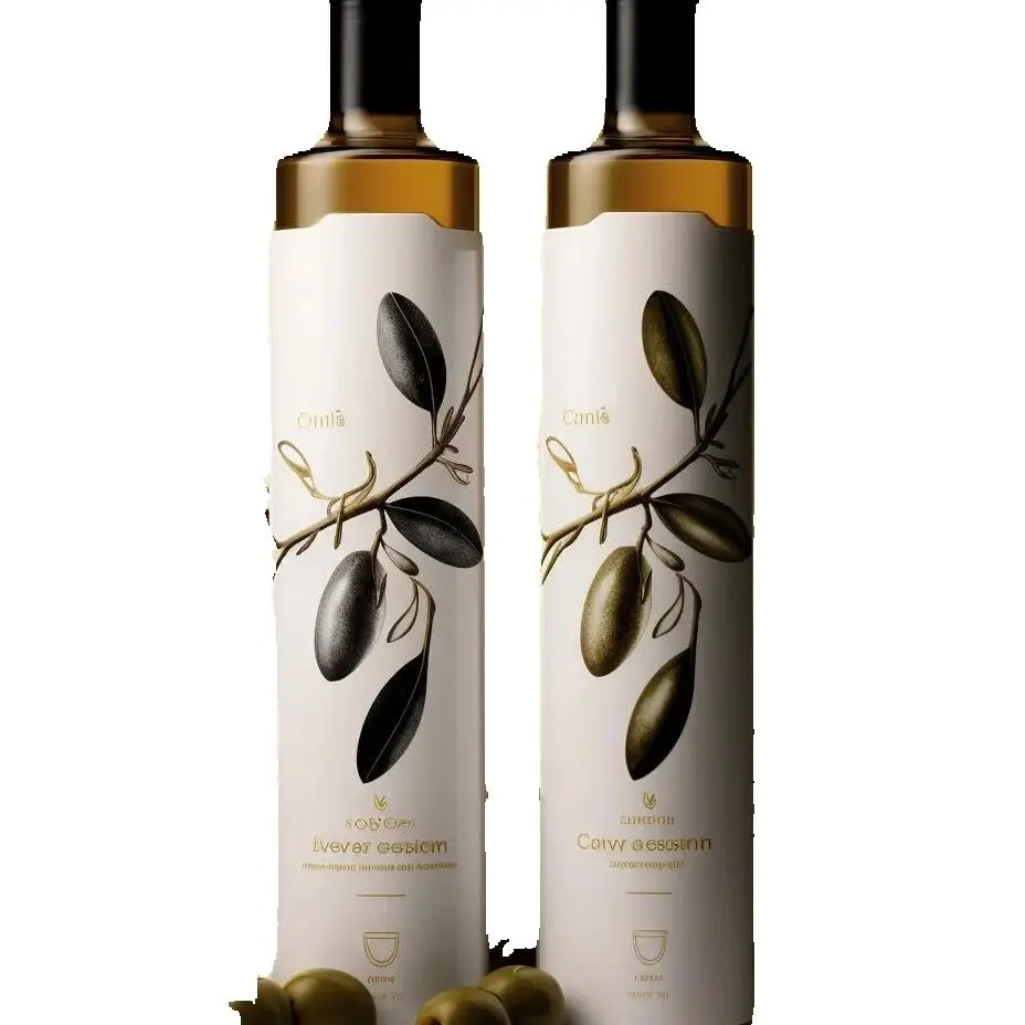 Custom Clear Glossy Waterproof Sticker Label｜Olive Oil Bottle Label｜Adhesive Packaging Sticker