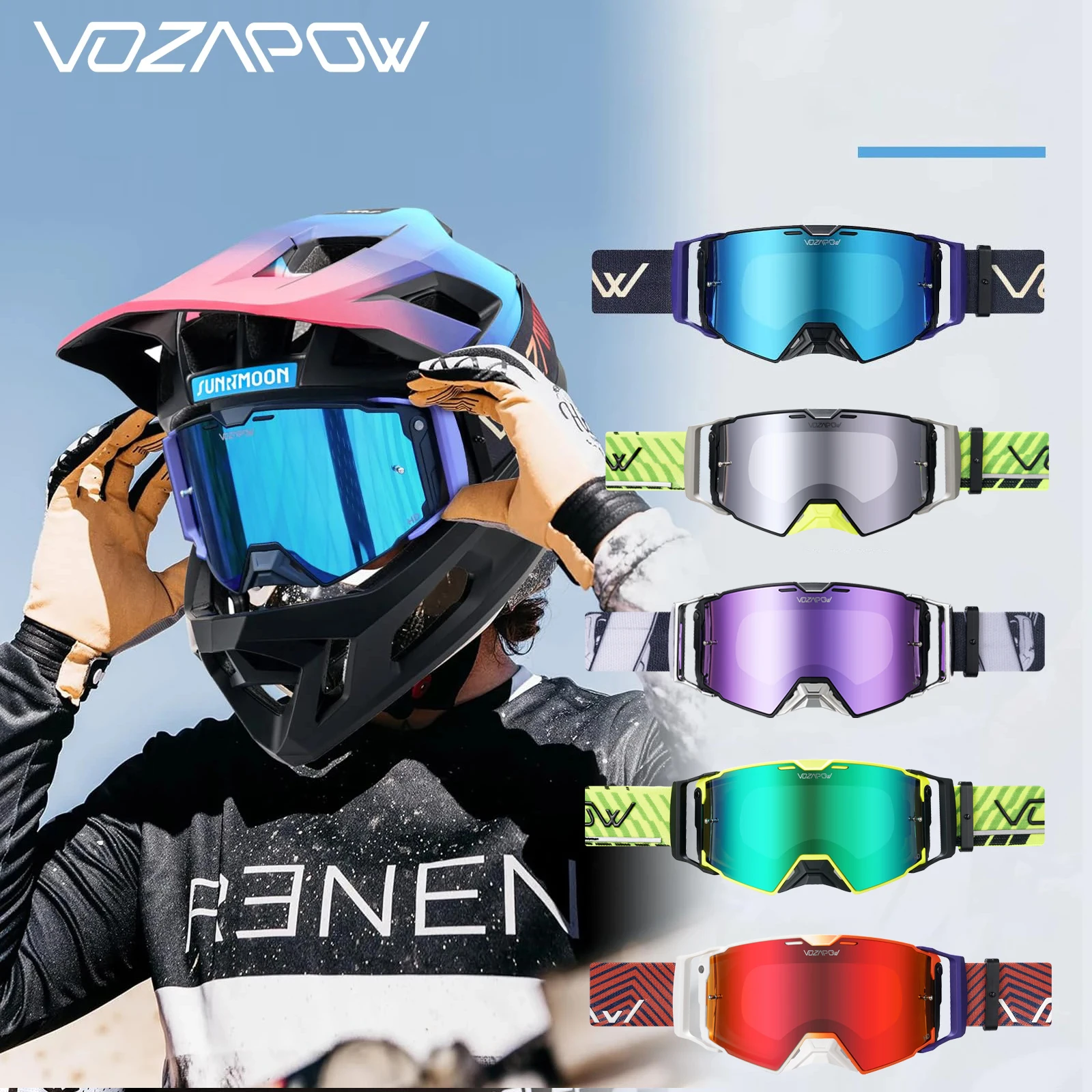 dirt goggles for motorcycle helmets Vozapow Motocross Goggles for Men Women