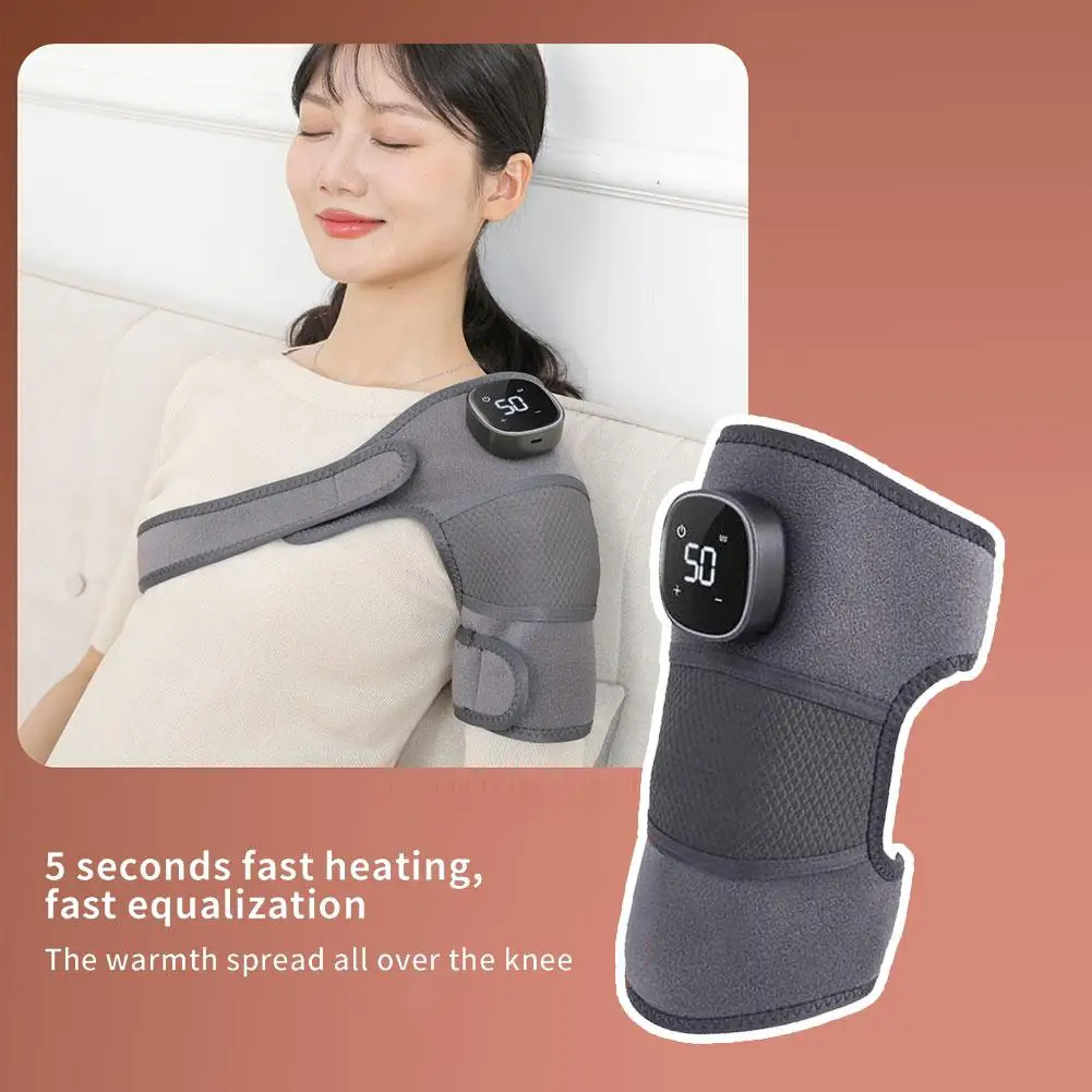 3in 1 Shoulder Knee Eblow Heated Vibration Knee Massager Pad for Joint Pain Relief Health Care Shoulder Arthritis Support B T6K5