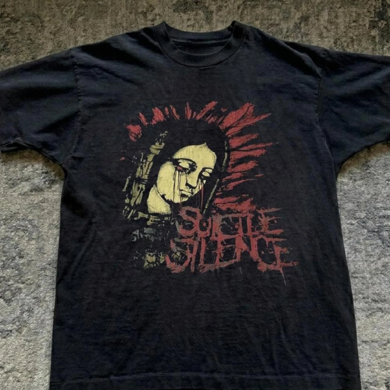 Black Suicide Silence Crying Metal Band Tee Brand New Reprinted Tee Summer New Women's Vintage Breathable Tee Streetwear
