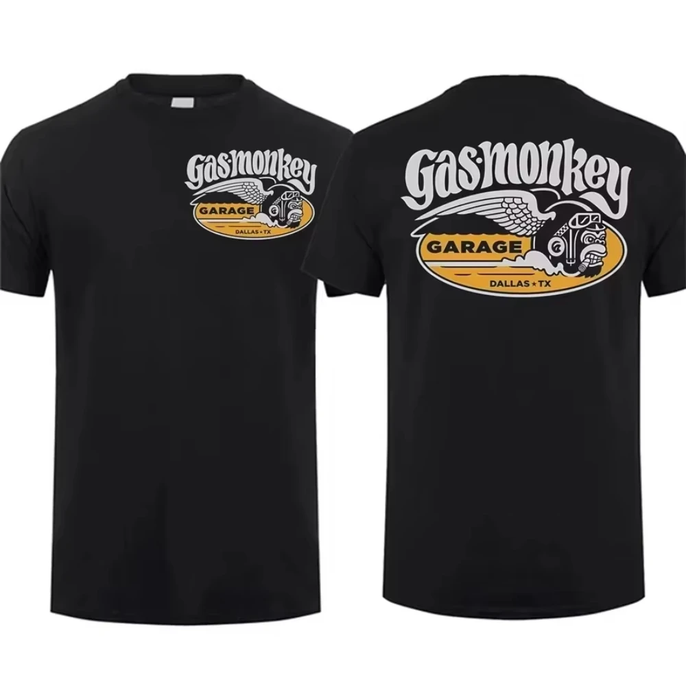 

New Men's Double Sided Gas Monkeys Garage Printed Quick Dry T-Shirt Summer Short Sleeve O-neck Tees Streetwear Oversized Tops
