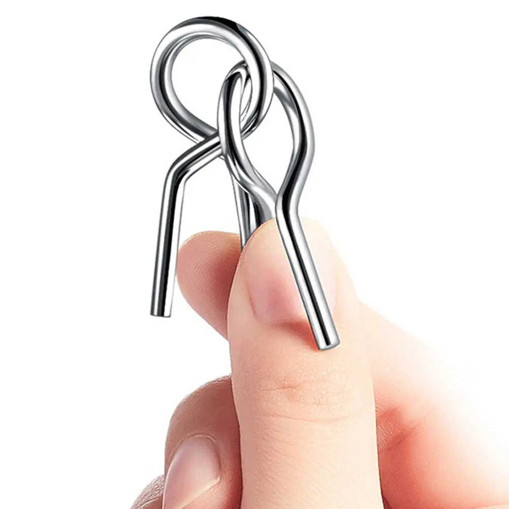 

20Pcs Nine Ring Brain Teaser Puzzle Metal Iq Game Educational for Kids Adults Chinese Ring Puzzle Solution