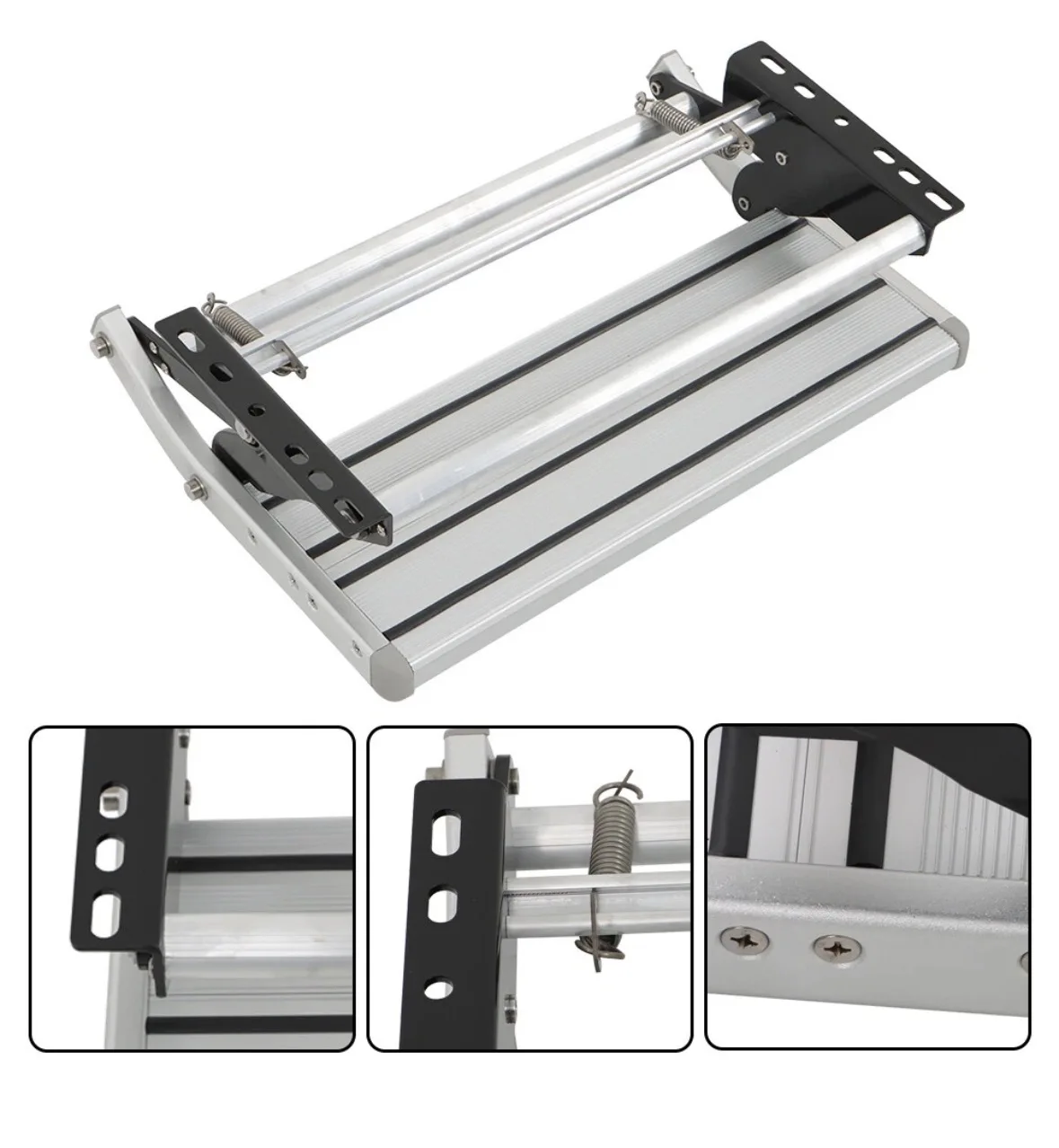 Luxury Single Step Folding Aluminium Accessory For RVs & Campers Strong Manual Travel Equipment For Caravans Camping Use