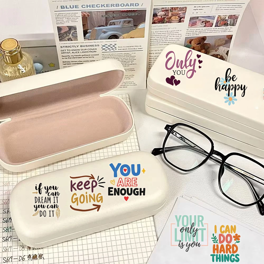 50PCS Colorful English Inspirational Short Sentences Stickers Scrapbooking Waterproof Skateboarding Laptop Gift Stickers