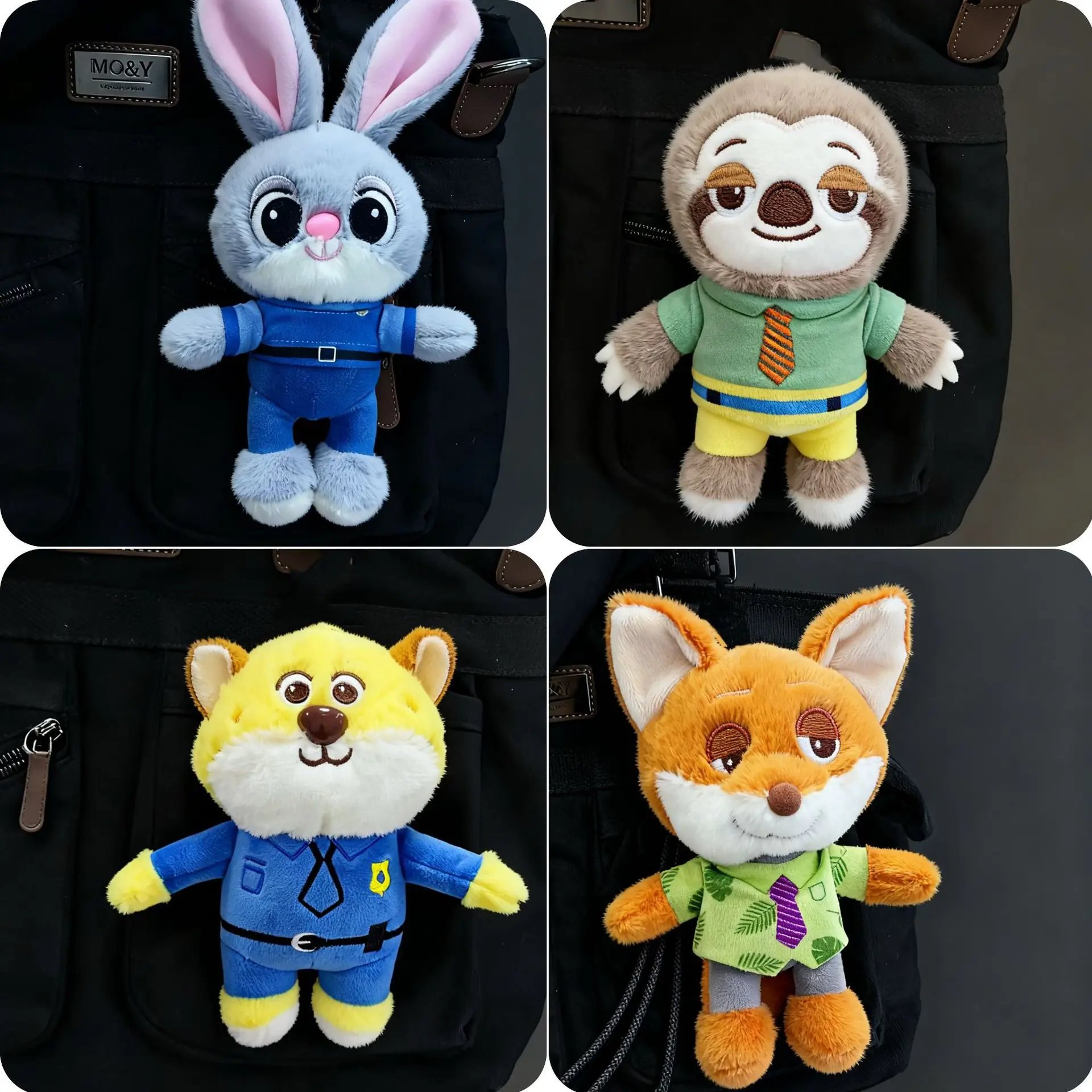 Fox /Rabbit / Sloth / Leopard  Doll Pendant- Cute Plush Toys Keychain Doll Pendant Plush Toy Officer Judy