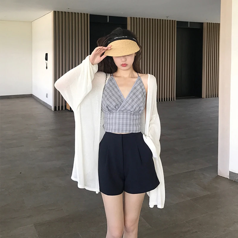 

Lightweight Ice Silk Loose Cardigan Women's Summer Skirt oulder Wrap Knitted Top White Medium-Length Air Conditioner Jaet
