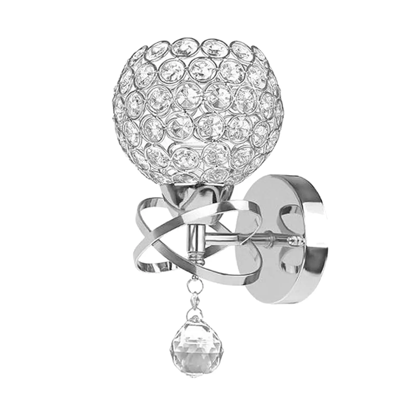 Bedside Wall Light with Crystal Lampshade Luxury Wall Mount Lamp Interior Lighting for Living Room or Bedroom
