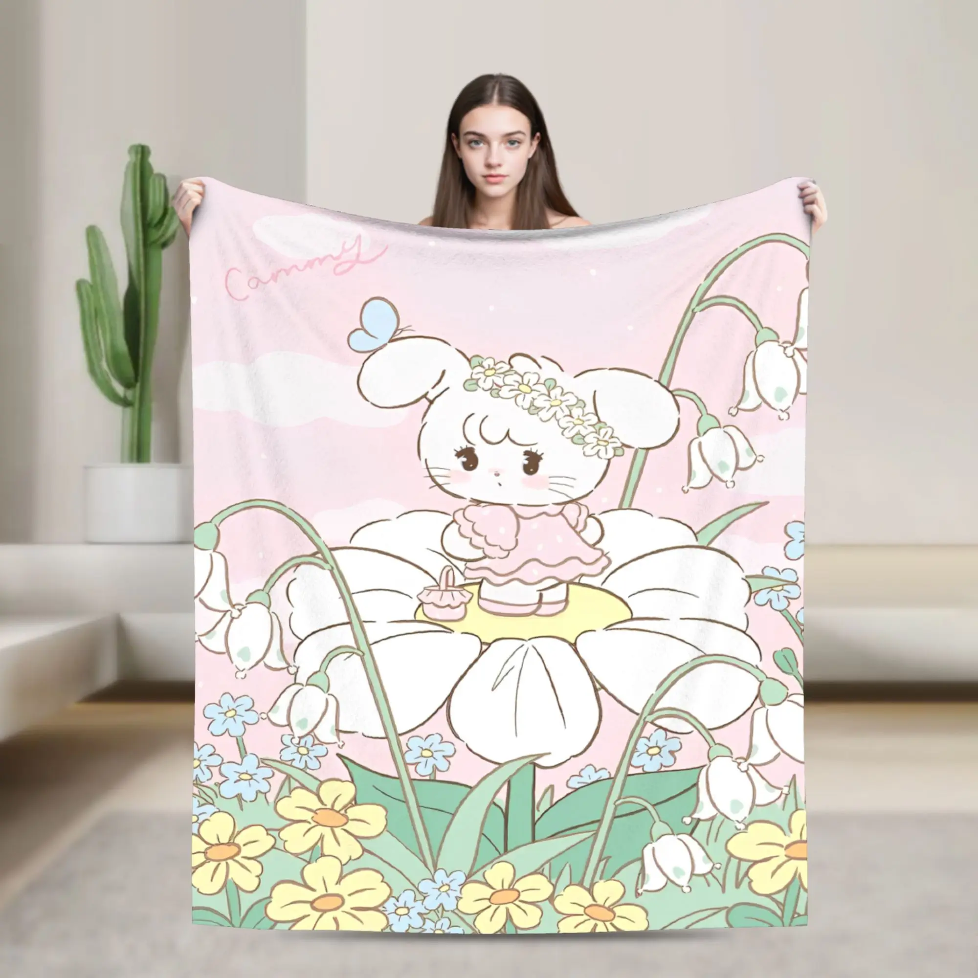 Mikkos Cammy  Coral Fleece Plush Throw Blanket Blanket for Home Couch Warm Plush Thin Quilt,