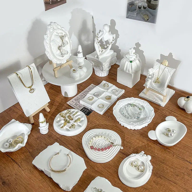 

Instagram Photo Prop for Jewelry Plaster Display Stand Holder for Necklace Earring Rings Etsy Gift Content Creation Background