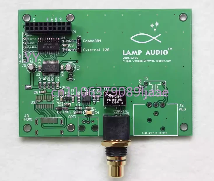 

Amanero XMOS HiFi USB Interface – I2S/IIS to Coaxial/Optical/SPDIF/AES/HDMI-compatible Output Board (New)