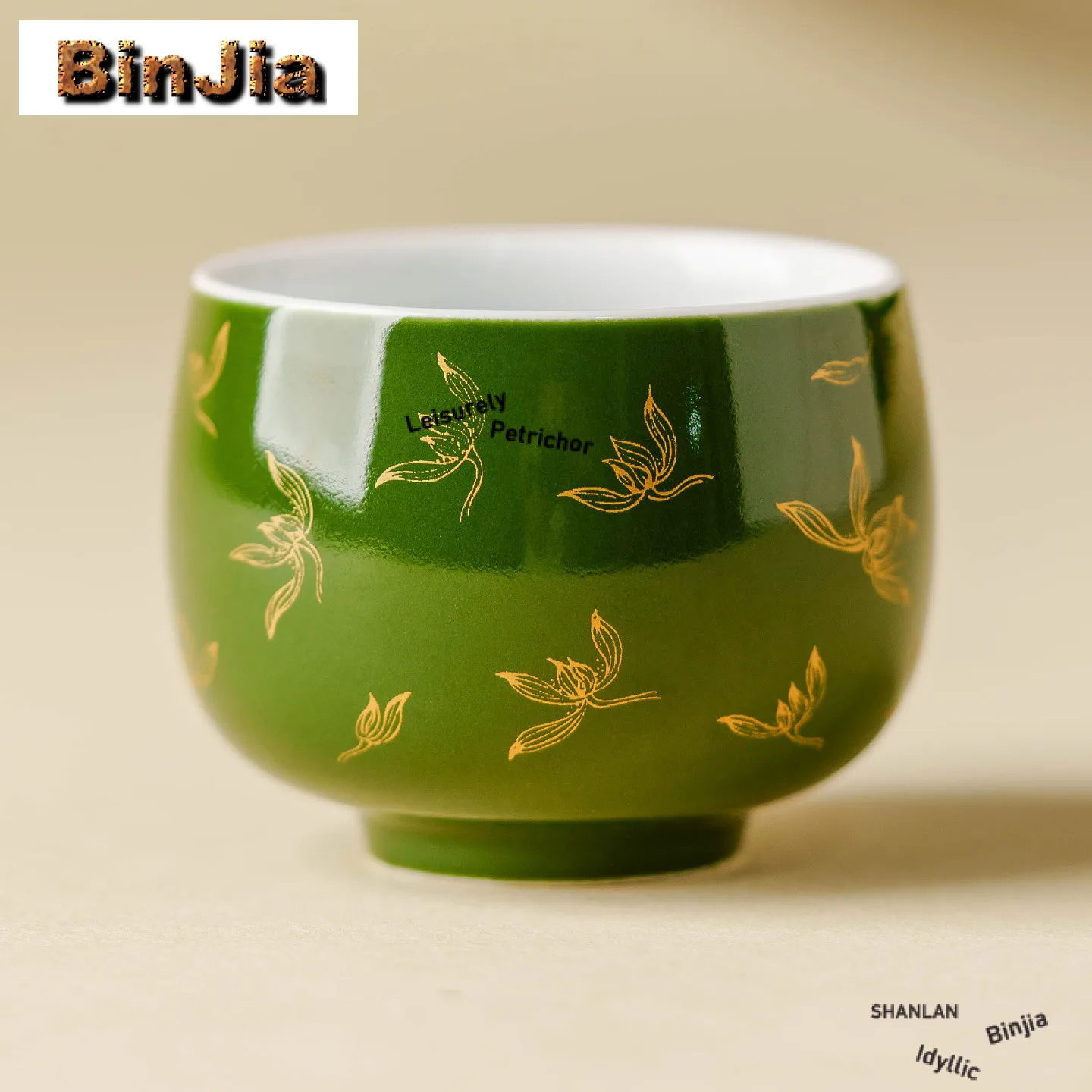 

95ml Hand Painted Autumn Water Orchid Teacup Retro Tea Bowl Tea Pair Tea-tasting Personal Cup Chazhan Master Cups Teaware Craft