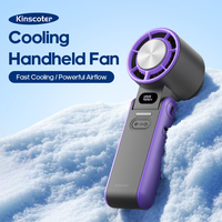 New Foldable Air Cooling Rechargeable Fan 3600mAh Portable Mini Handheld Fan 100-Speed Stepless Turbo Wind for Outdoor Travel