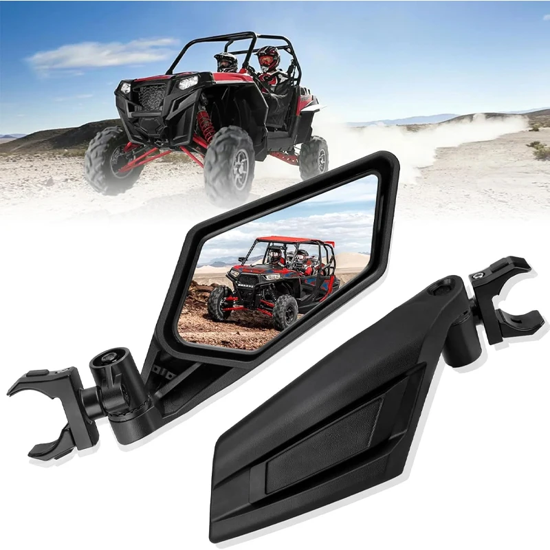 UTV Side Mirrors Rear View Racing Mirrors for RZR Ranger Maverick X3 Commander Maverick Pioneer Talon Mule 1.5