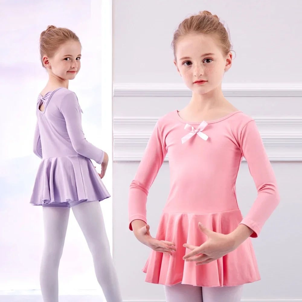 長袖レオタード女の子幼児キッズダンスバレエ体操ボディスーツ衣装レオタード