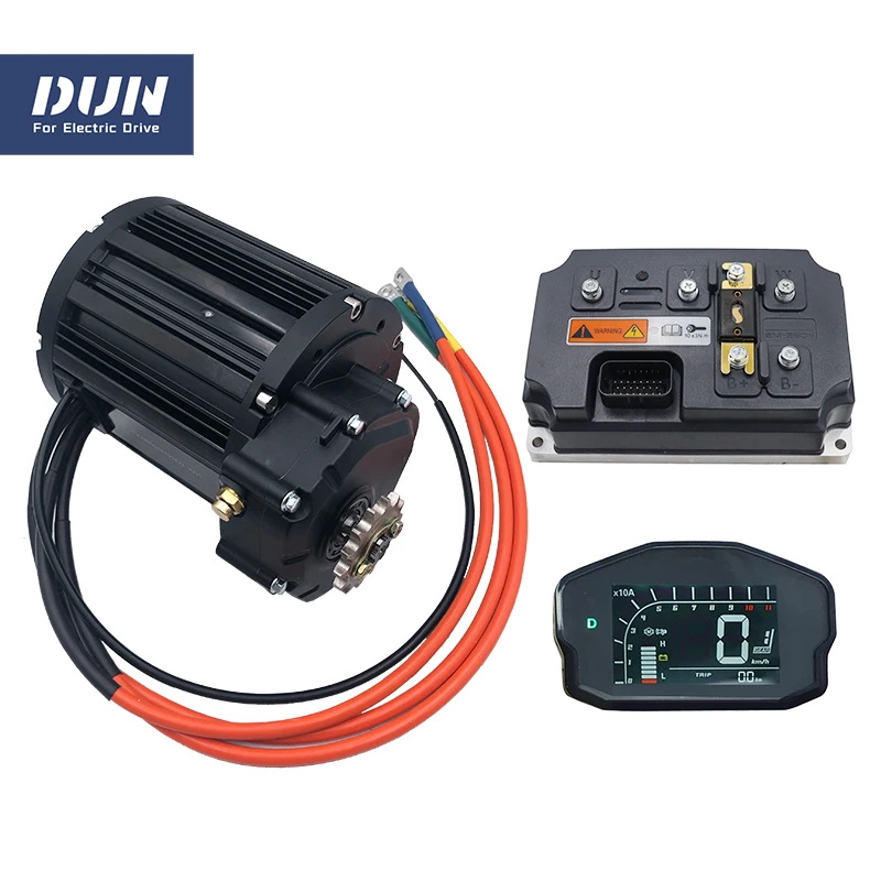 Powerful QS138 90H V3 With 1:2.35 Gear Box 4KW Mid Drive Motor with Votol Controller EM260S and DKD ONE-LIN Display