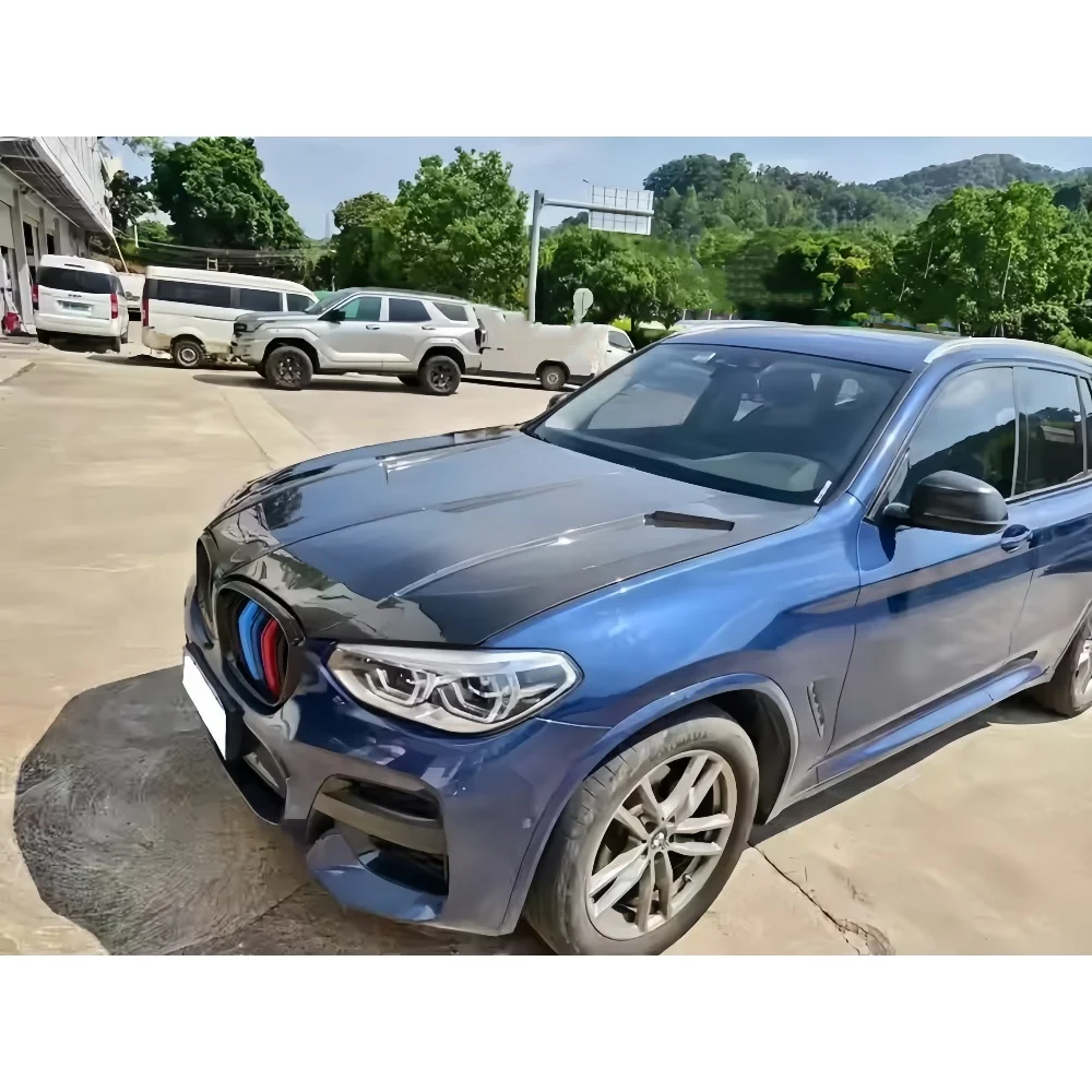 

Suitable for 18-24 Models of BMW X3G01 X4M X4G02 with L-shaped Dry Carbon Fiber Engine Hood and Hood Replacement