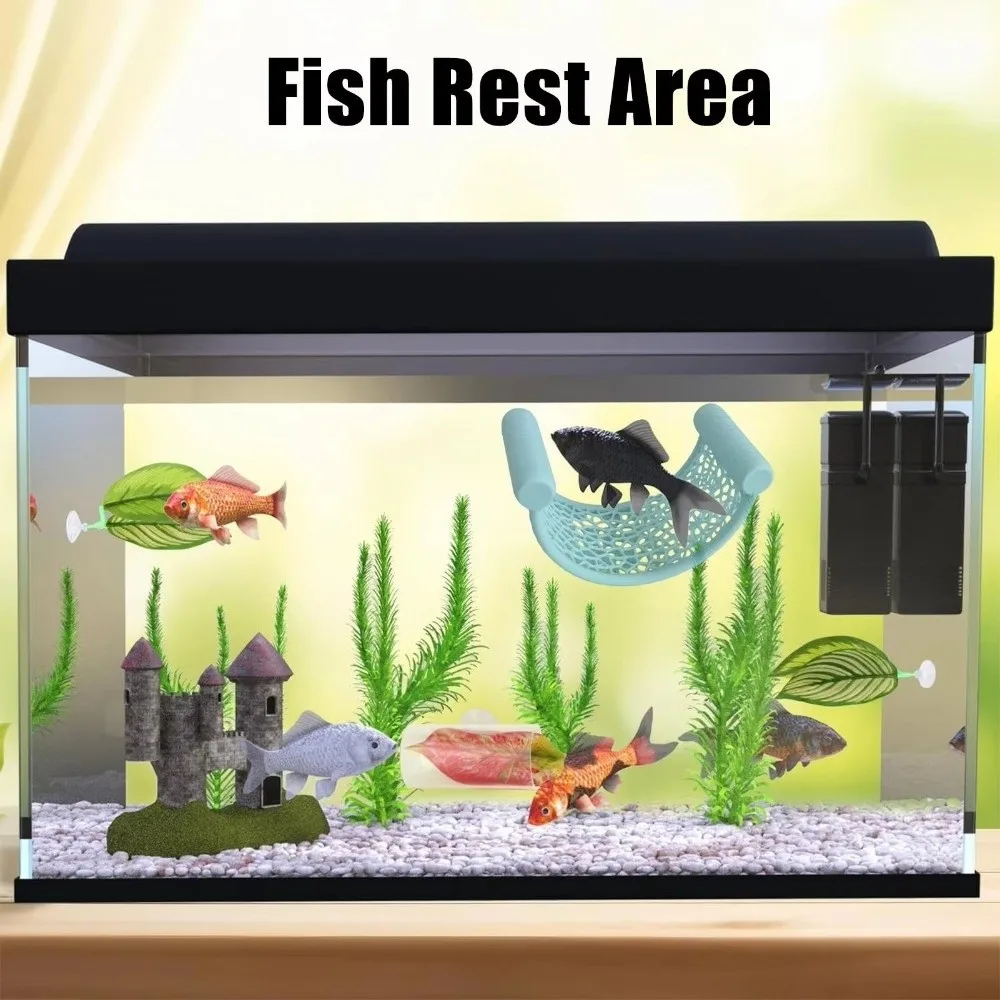 3D Printing Floating Fish Betta Hammock Low Flow Tanks Fish Accessories Aquarium Resting Platforms Floating Design