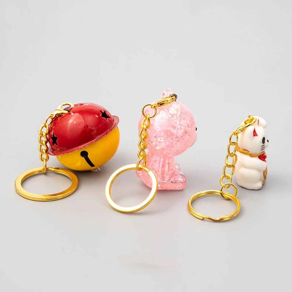 

50Pcs Smooth Metal Keychain Supplies Durable Lobster Clasp Keyring Connection Rings