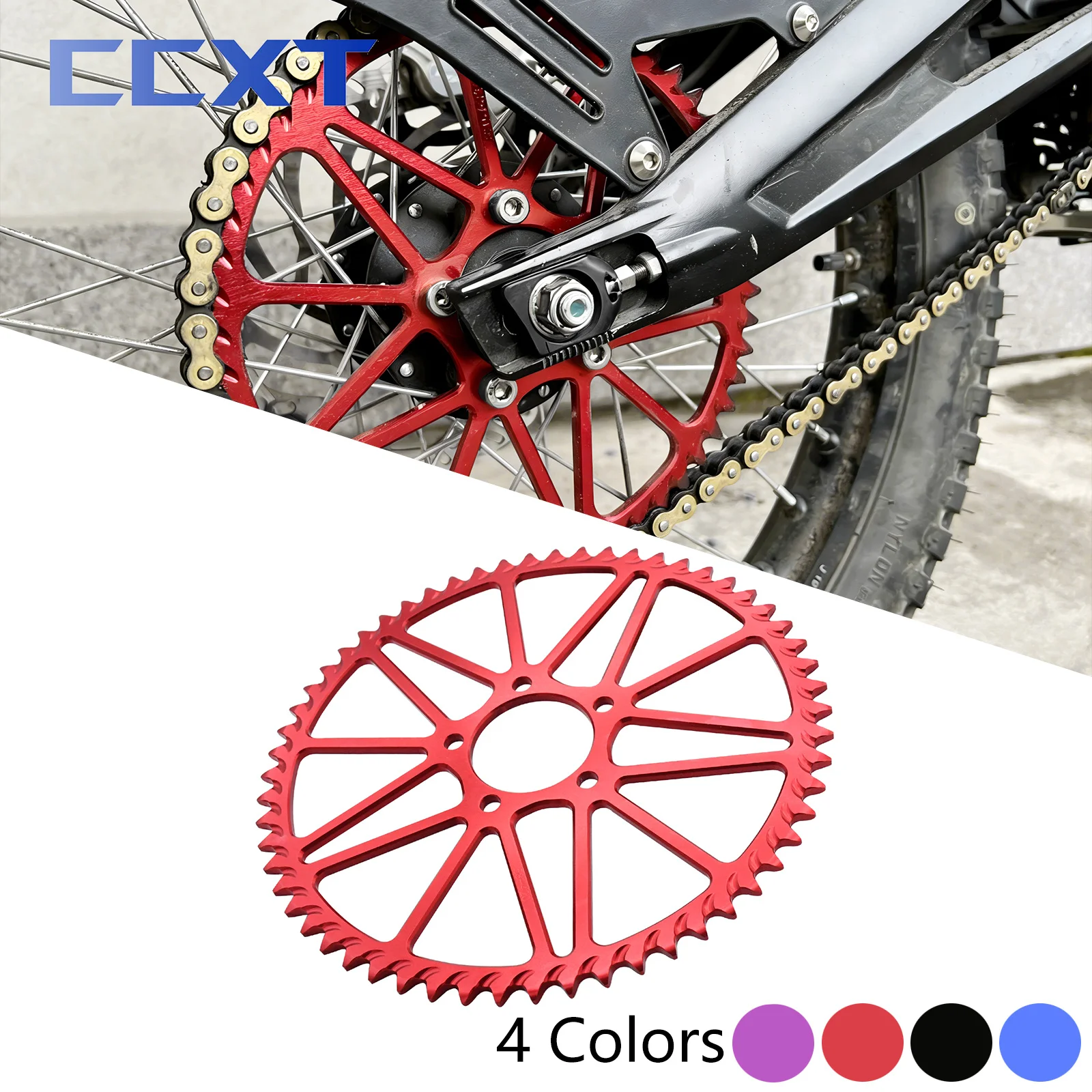 

For Surron Light Bee X S L1E Surron Ebike 58 Teeth CNC Rear Sprocket Enhanced Parts For Segway X160 X260 Electric Motorcycles