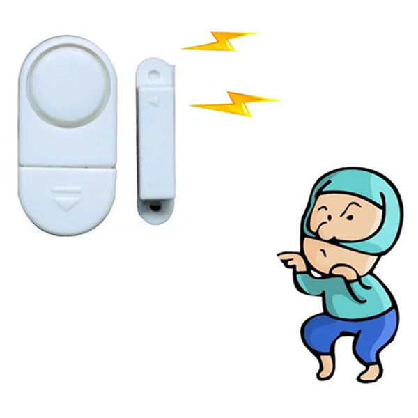 Alarma de seguridad para puerta y ventana con Sensor magnético inalámbrico, instalación blanca, sonido fuerte de 90db, alarma para el hogar y la Oficina
