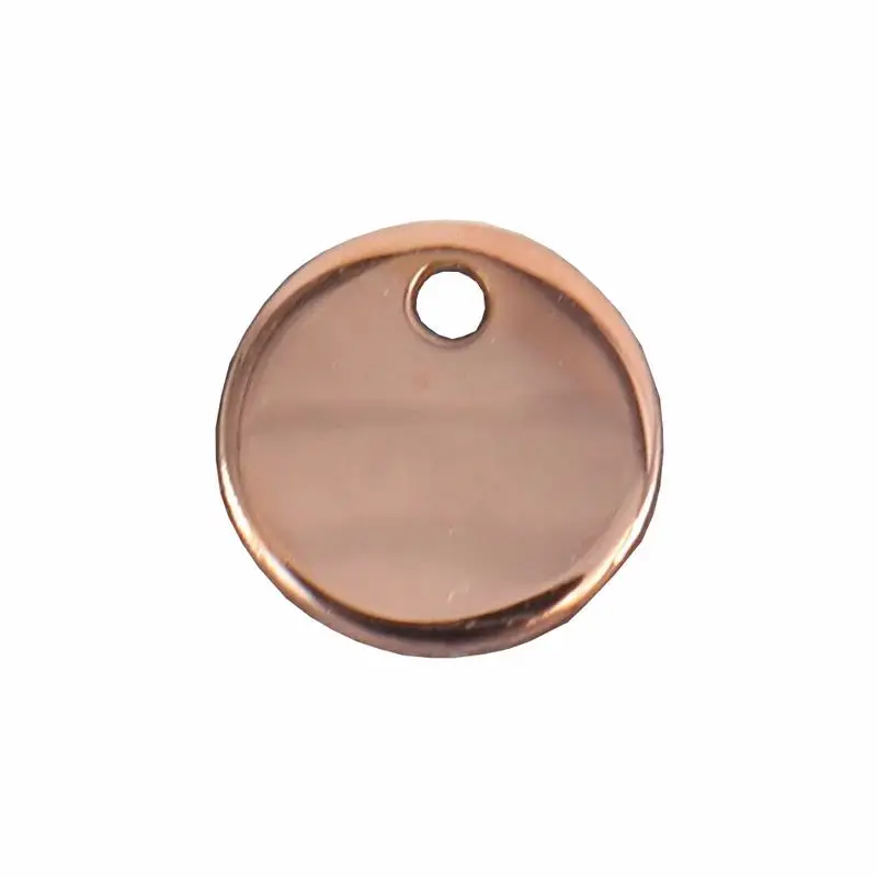 Rose gold color Good polishing Tags customized Laser logo Stainless steel Labels jewelry Tab parts accessories KUNAFIR