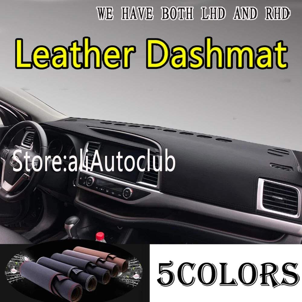 

Коврик для приборной панели из искусственной кожи, защитный чехол для Toyota Highlander KLUGER XU50 50 2014-2019 2015