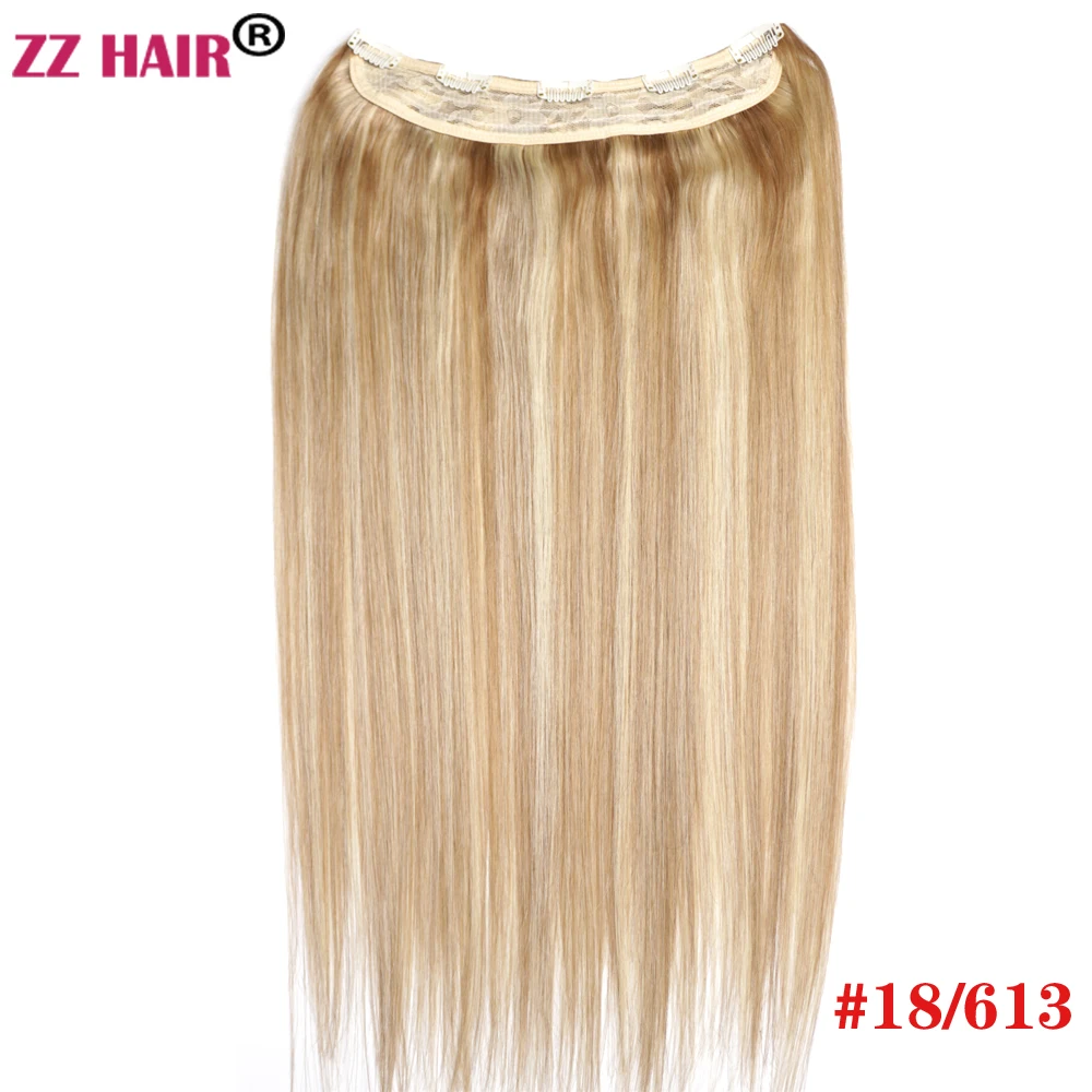 ZZHAIR 100% Braziliaanse Human Remy Hair Extensions 16 "-24" U-pcs Set 100g-200g Clips in Een Stuk Natuurlijk Recht