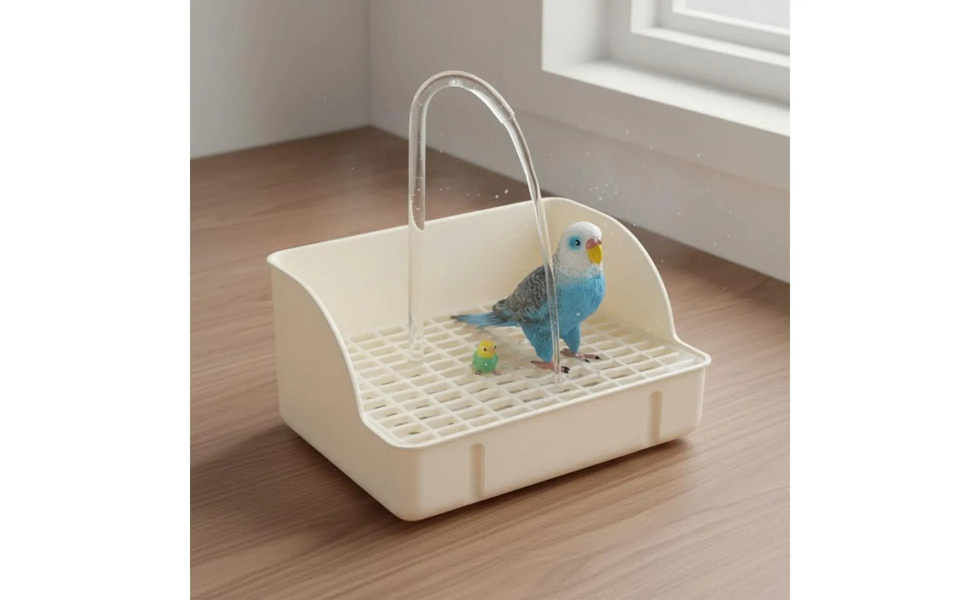 Automatic Avian Shower Easy to Clean Parrot Bathing Tub Electric Avian Water Feature Energy Saving Pet Supplies for Indoor
