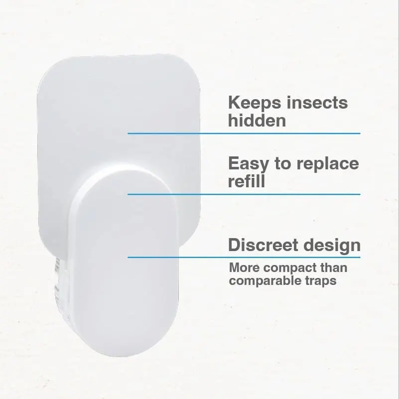 Indoor Plug-In Fly Trap for Flies, Fruit Flies, Moths, Gnats, and Other House Flying Insects Bug (1 Device+ 8 Glue Cards)